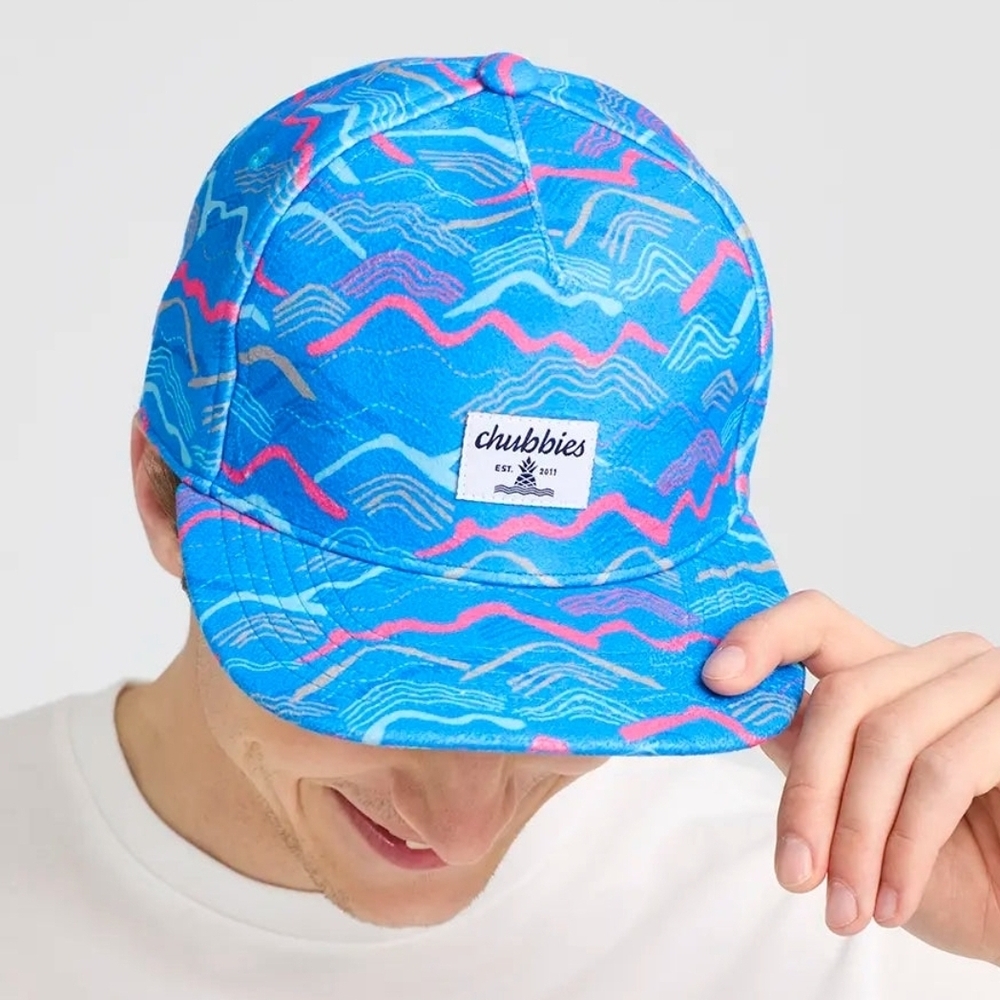 New Chubbies Fleece Dad Hat - The Big Sky Country 80s, 90s Style Blue And Pink